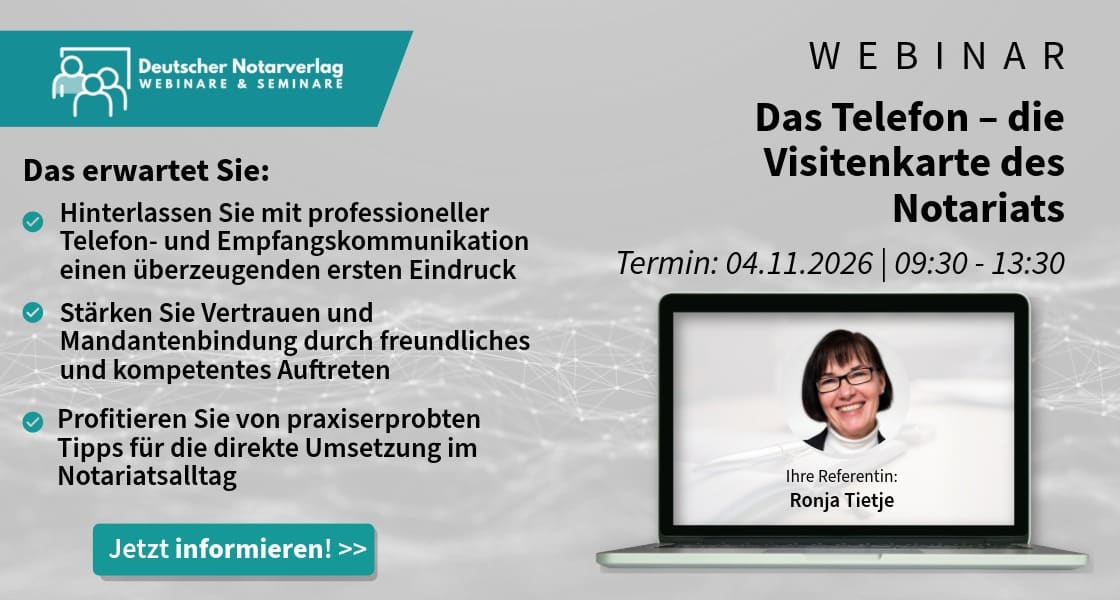 Das Telefon – die Visitenkarte des Notariats